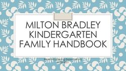 MILTON BRADLEY KINDERGARTEN FAMILY HANDBOOK - Rem ote Learning Expectations 2020-2021
