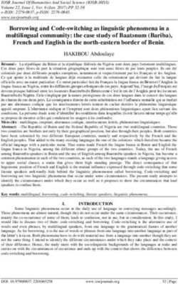 Borrowing and Code-switching as linguistic phenomena in a multilingual community: the case study of Baatɔnum (Bariba), French and English in the ...