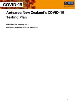 Aotearoa New Zealand's COVID-19 Testing Plan - Published 26 January 2021 Effective December 2020 to June 2021 - Ministry of Health