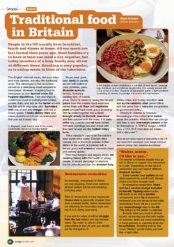 Traditional food in Britain - Bridge