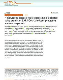 A NEWCASTLE DISEASE VIRUS EXPRESSING A STABILIZED SPIKE PROTEIN OF SARS-COV-2 INDUCES PROTECTIVE IMMUNE RESPONSES