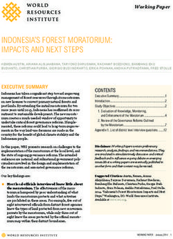 INDONESIA'S FOREST MORATORIUM: IMPACTS AND NEXT STEPS