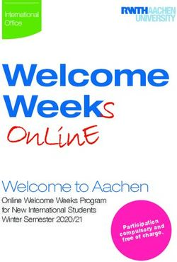 WEEKSS ONLIN E WELCOME - WELCOME TO AACHEN - RWTH AACHEN UNIVERSITY
