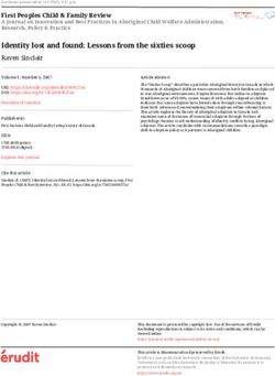 Identity lost and found: Lessons from the sixties scoop - Érudit