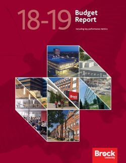 18-19 Budget Report Including key performance metrics - Brock University
