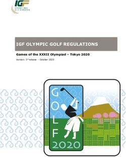 IGF OLYMPIC GOLF REGULATIONS - Games of the XXXII Olympiad - Tokyo 2020 Version: 3rd release - October 2020