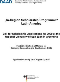 "In-Region Scholarship Programme" Latin America - DAAD ...