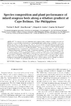 Species composition and plant performance of mixed seagrass beds along a siltation gradient at Cape Bolinao, The Philippines