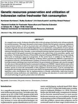 Genetic resources preservation and utilization of Indonesian native freshwater fish consumption