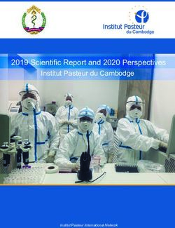 2019 Scientific Report and 2020 Perspectives - Institut Pasteur du Cambodge - Institut Pasteur International Network
