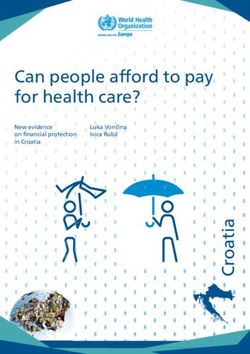 Can people afford to pay for health care? - New evidence on financial protection in Croatia Luka Vončina Ivica Rubil - WHO/Europe