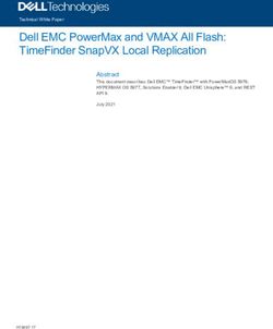 DELL EMC POWERMAX AND VMAX ALL FLASH: TIMEFINDER SNAPVX LOCAL REPLICATION
