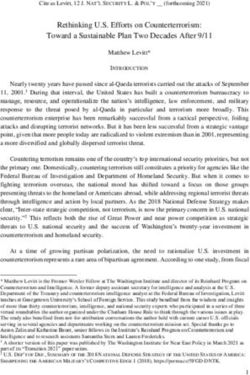 Rethinking U.S. Efforts on Counterterrorism: Toward a Sustainable Plan Two Decades After 9/11 - Journal ...