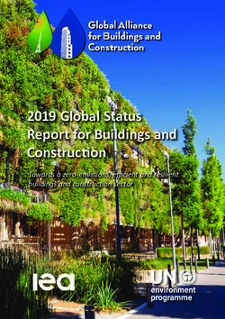 2019 Global Status Report for Buildings and Constructi on - Towards a zero-emissions, effi cient and resilient buildings and constructi on sector