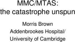 MMC/MTAS: the catastrophe unspun - Morris Brown Addenbrookes Hospital/ University of Cambridge