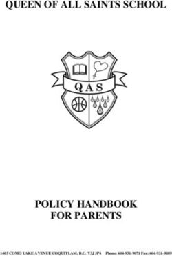 QUEEN OF ALL SAINTS SCHOOL - POLICY HANDBOOK FOR PARENTS - QAS