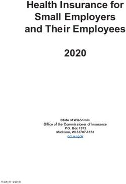 Health Insurance for Small Employers and Their Employees 2020 - State of Wisconsin Office of the Commissioner of Insurance P.O. Box 7873 Madison ...