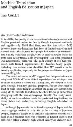 Machine Translation and English Education in Japan