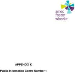 APPENDIX K Public Information Centre Number 1 - City of ...