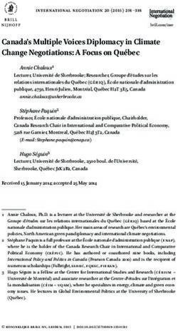 Canada's Multiple Voices Diplomacy in Climate Change Negotiations: A Focus on Québec