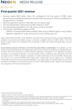 First-quarter 2021 revenue - Neoen