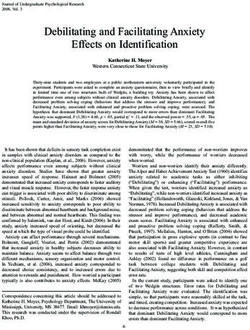 Debilitating and Facilitating Anxiety Effects on Identification