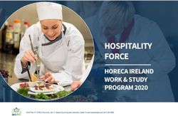 HOSPITALITY FORCE HORECA IRELAND WORK & STUDY PROGRAM 2020 - HOSPITALITY FORCE The Cube, Unit 17, Beacon South Quarter Sandyford, Dublin 18 ...