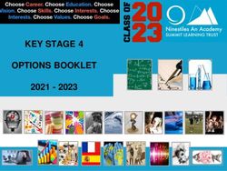 KEY STAGE 4 OPTIONS BOOKLET 2021 - 2023 - Ninestiles