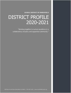 DISTRICT PROFILE 2020-2021 - SCHOOL DISTRICT OF MARSHFIELD "Working together to nurture excellence in a collaborative, inclusive, and supportive ...