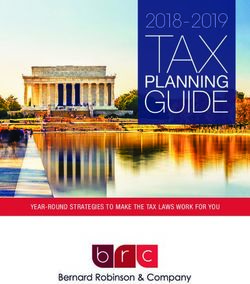 TAX GUIDE PLANNING 2018 2019 - Bernard Robinson & Company