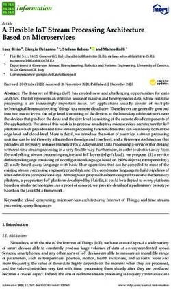A FLEXIBLE IOT STREAM PROCESSING ARCHITECTURE BASED ON MICROSERVICES - MDPI