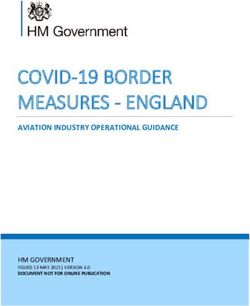 COVID-19 BORDER MEASURES - ENGLAND - AVIATION INDUSTRY OPERATIONAL GUIDANCE - HM GOVERNMENT - england aviation industry operational ...
