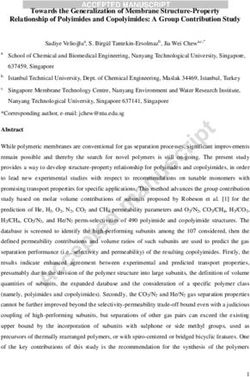Towards the Generalization of Membrane Structure-Property Relationship of Polyimides and Copolyimides: A Group Contribution Study - Nanyang ...