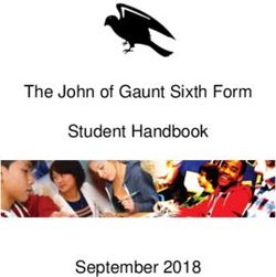 The John of Gaunt Sixth Form Student Handbook September 2018 - The John of Gaunt School