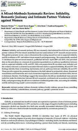 A Mixed-Methods Systematic Review: Infidelity, Romantic Jealousy and Intimate Partner Violence against Women - MDPI