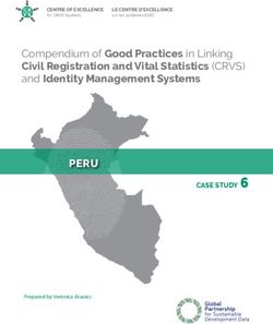 PERU Compendium of Good Practices in Linking Civil Registration and Vital Statistics (CRVS) and Identity Management Systems - Global Partnership ...