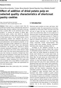 Effect of addition of dried potato pulp on selected quality characteristics of shortcrust pastry cookies