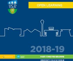 OPEN LEARNING - PART-TIME PROGRAMME UNIVERSITY COLLEGE DUBLIN