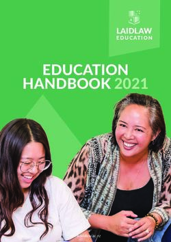 EDUCATION HANDBOOK 2021 - LAIDLAW E DUC ATION - Laidlaw College