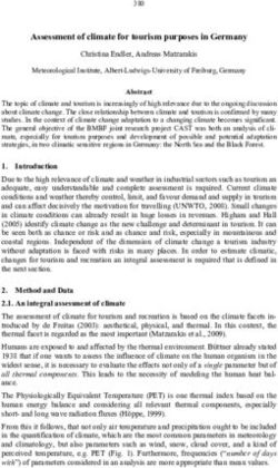 Assessment of climate for tourism purposes in Germany