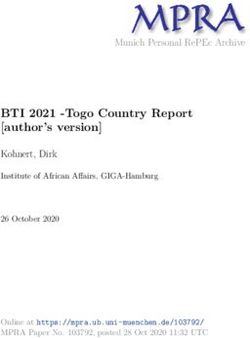 BTI 2021 -TOGO COUNTRY REPORT AUTHOR'S VERSION - MUNICH PERSONAL REPEC ARCHIVE