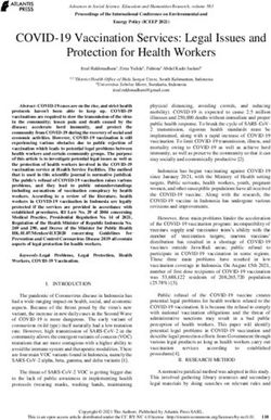 COVID-19 Vaccination Services: Legal Issues and Protection for Health Workers