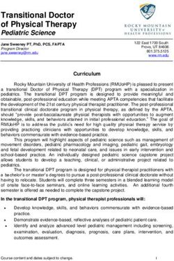 Transitional Doctor of Physical Therapy - Pediatric Science - Amazon S3