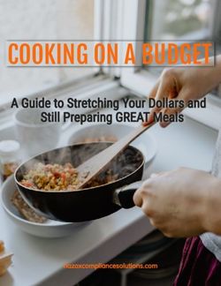 COOKING ON A BUDGET A Guide to Stretching Your Dollars and Still Preparing GREAT Meals - Hazox Compliance Solutions