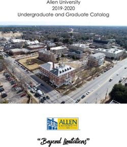 Allen University 2019-2020 Undergraduate and Graduate Catalog