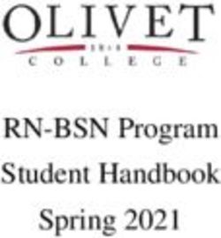 RN-BSN Program Student Handbook Spring 2021 - Olivet ...
