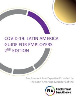 COVID-19: LATIN AMERICA GUIDE FOR EMPLOYERS - 2ND EDITION Employment Law Expertise Provided by the Latin American Members of