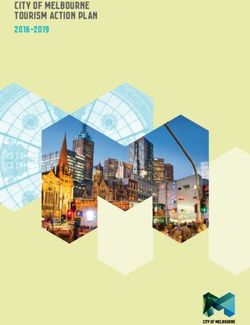 CITY OF MELBOURNE TOURISM ACTION PLAN 2016-2019