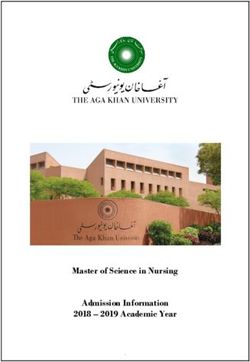 Master of Science in Nursing Admission Information 2018 - 2019 Academic Year - The Aga Khan University