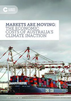MARKETS ARE MOVING: THE ECONOMIC COSTS OF AUSTRALIA'S CLIMATE INACTION - CLIMATECOUNCIL.ORG.AU